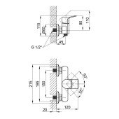 Змішувач для душу Qtap Javornik 4014107C