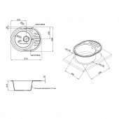 Кухонная мойка Qtap CS 6151 Beton (QT6151BET502)