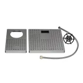 Кухонная мойка с крышкой и омывателем Qtap DC5638 3.0/1.2 мм Satin (QTDC56383012)