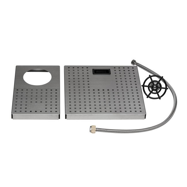 Кухонна мийка з кришкою та омивачем Qtap DC5638 3.0/1.2 мм Satin (QTDC56383012)