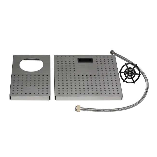 Кухонная мойка с крышкой и омывателем Qtap DC5638 3.0/1.2 мм Satin (QTDC56383012)