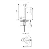 Змішувач для раковини Qtap Olsava 1012H107C Змішувач для раковини Qtap Olsava 1012H107C