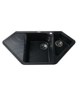 Гранітна мийка Globus Lux  GARDA чорний 1000х500мм-А0002