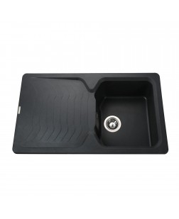Гранітна мийка Globus Lux  BOREN чорний металiк 860х500мм-А0001