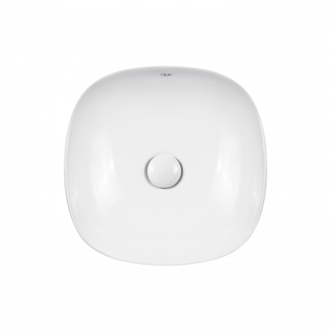 Раковина-чаша Qtap Kolibri 370х370х120 White с донным клапаном QT10118037FW