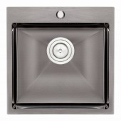 Кухонная мойка Qtap D5050BL 2.7/1.0 мм Black (QTD5050BLPVD10)