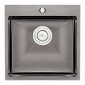 Кухонна мийка Qtap D5050BL 2.7/1.0 мм Black (QTD5050BLPVD10)