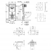 Набор инсталляция 4 в 1 Grohe Rapid SL 38721001 + унитаз с сиденьем Qtap Robin QT1333046ENRMB