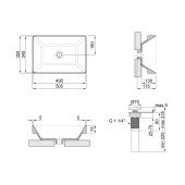 Раковина Qtap Crow 500x350x180 White з донним клапаном QT0511L582W