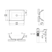 Раковина Qtap Crow 500x350x180 White з донним клапаном QT0511L582W