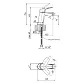 Змішувач для раковини Qtap Pivonka 1013102C Змішувач для раковини Qtap Pivonka 1013102C