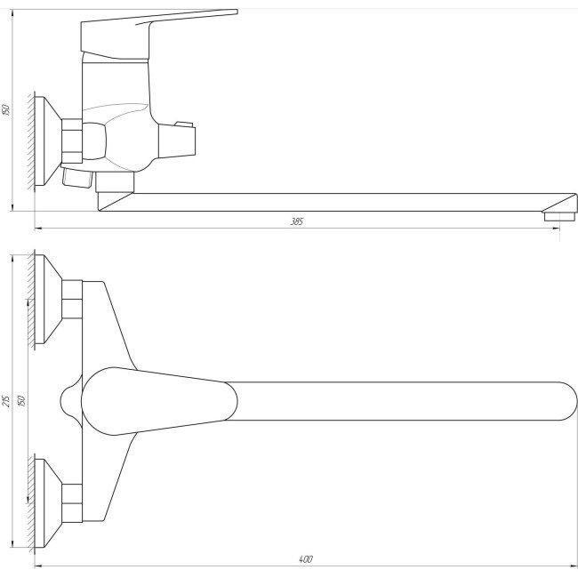 Смеситель для ванной DOMINO TORINO DTO-208