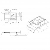 Кухонная мойка Qtap CS 7449 Black (QT7449BLA404)