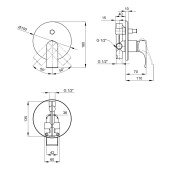 Смеситель скрытого монтажа для душа Qtap Milada 6227107ODC на два потребителя Смеситель скрытого монтажа для душа Qtap Milada 6227107ODC на два потребителя