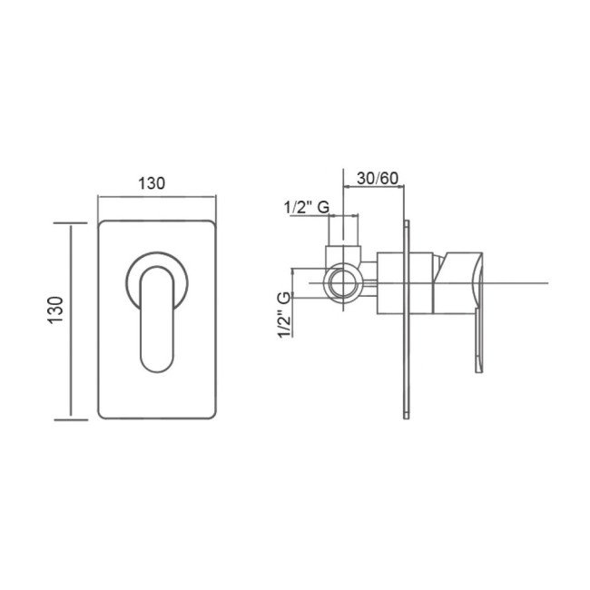 Змішувач прихованого монтажу для душу Bianchi Heaven INDHEV2007CRM 2