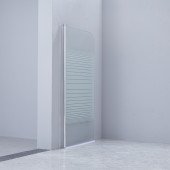 Штора на ванну Lidz Brama SS80x150L.CRM.L стекло Linie 6 мм, левая