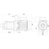 Насос відцентровий горизонтальний багатоступеневий OP-40/5  2.2 кВт SAER (14 м3/г, 53 м)
