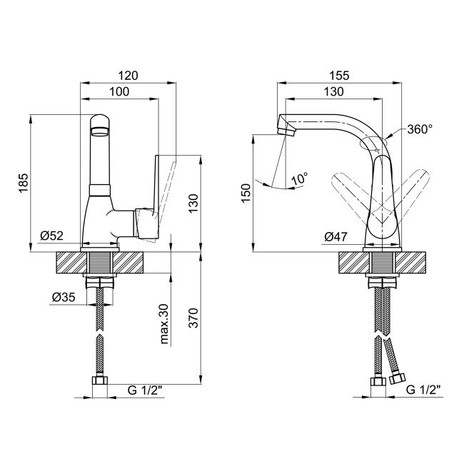 Смеситель для кухни Lidz (CRM) 14 34 014F-2 2
