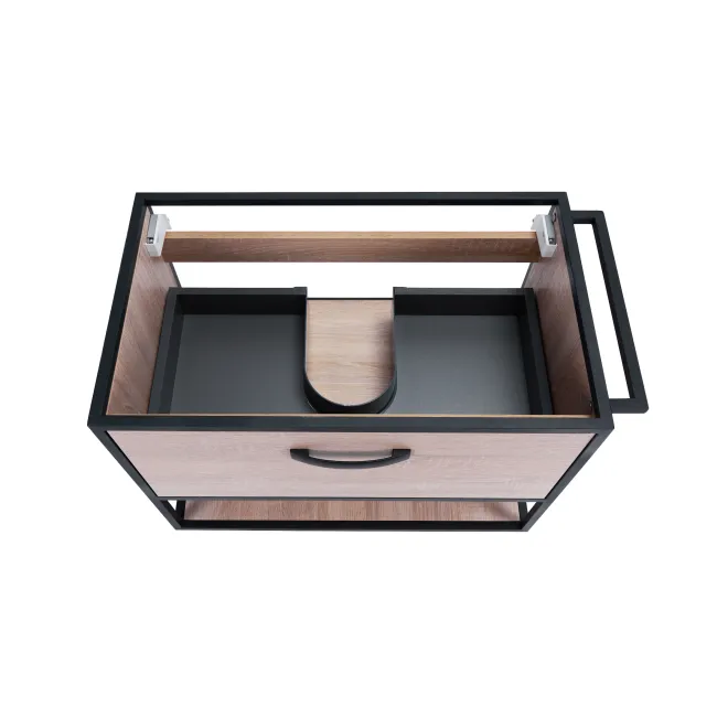 Комплект Qtap Taurus 800х580х437 Whitish oak тумба підвісна + раковина урізна