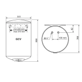Водонагрівач Tesy Anticalc Slim 50 л, сухий ТЕН 2х0,8 кВт (GCV503516DB14TBRC) 304890