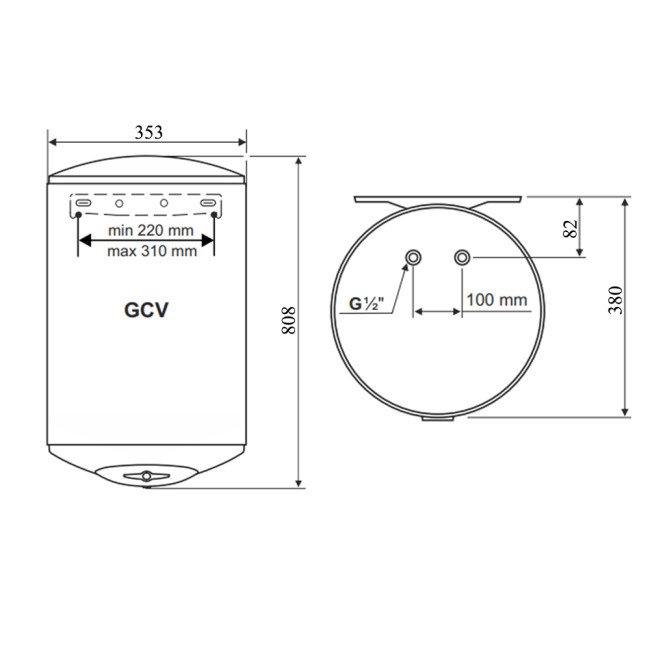Водонагрівач Tesy Anticalc Slim 50 л, сухий ТЕН 2х0,8 кВт (GCV503516DB14TBRC) 304890 2 Водонагрівач Tesy Anticalc Slim 50 л, сухий ТЕН 2х0,8 кВт (GCV503516DB14TBRC) 304890 2