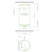 Водонагрівач Tesy Bilight Slim 50 л, мокрий ТЕН 2,0 кВт (GCV503520B11TSRC) 304129