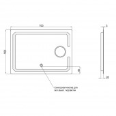 Дзеркало Lidz 140.08.02 700х500 з LED-підсвічуванням