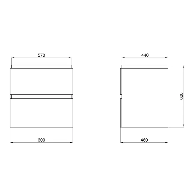 Тумба підвісна Qtap Albatross 605х725х460 White QT0174TP600DW 2 Тумба підвісна Qtap Albatross 605х725х460 White QT0174TP600DW 2