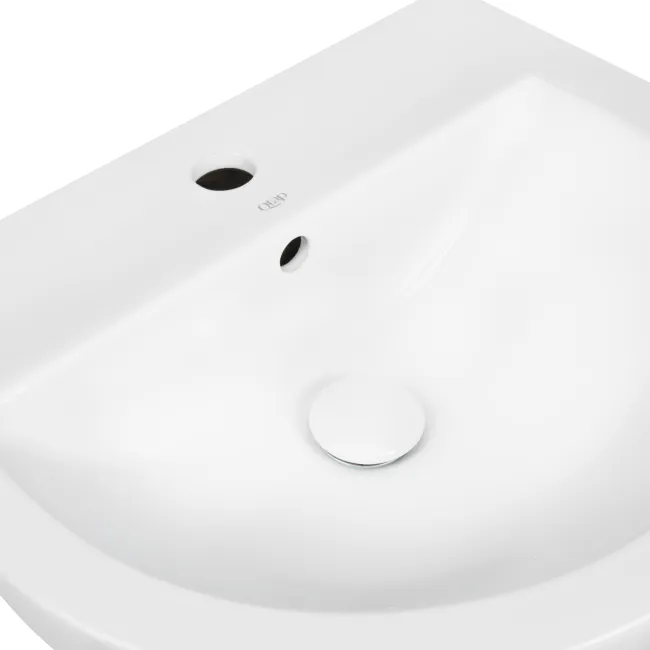 Раковина подвесная моноблок Qtap Swan 521х435х385 White с донным клапаном QT1611005GW