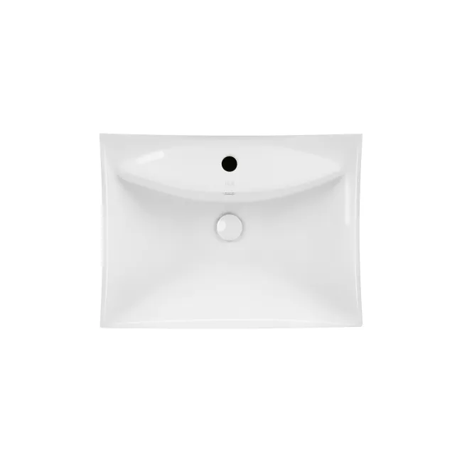 Раковина подвесная моноблок Qtap Presto 600х450х405mm White с донным клапаном QT2411G822W