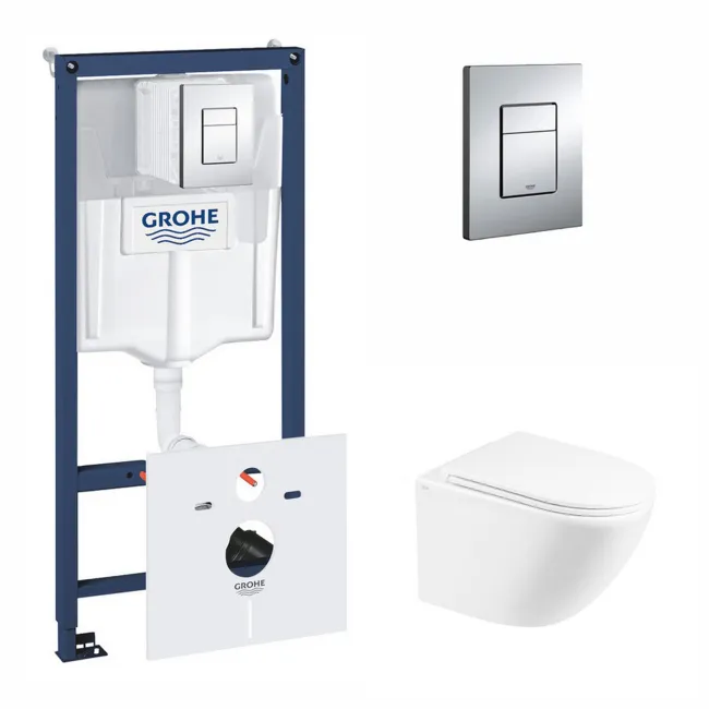 Набор инсталляция 5 в 1 Grohe Rapid SL 38827000 + унитаз с сиденьем Qtap Robin QT1333046ENRW Набор инсталляция 5 в 1 Grohe Rapid SL 38827000 + унитаз с сиденьем Qtap Robin QT1333046ENRW