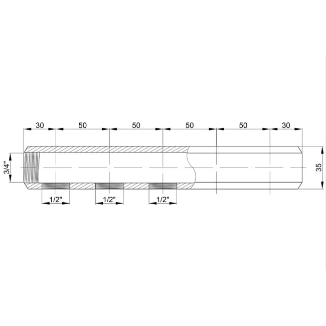 Колектор Icma 3/4" 5 виходів №1102