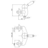 Смеситель для душа Bianchi Vintage ESDVNT200502700CRM Смеситель для душа Bianchi Vintage ESDVNT200502700CRM
