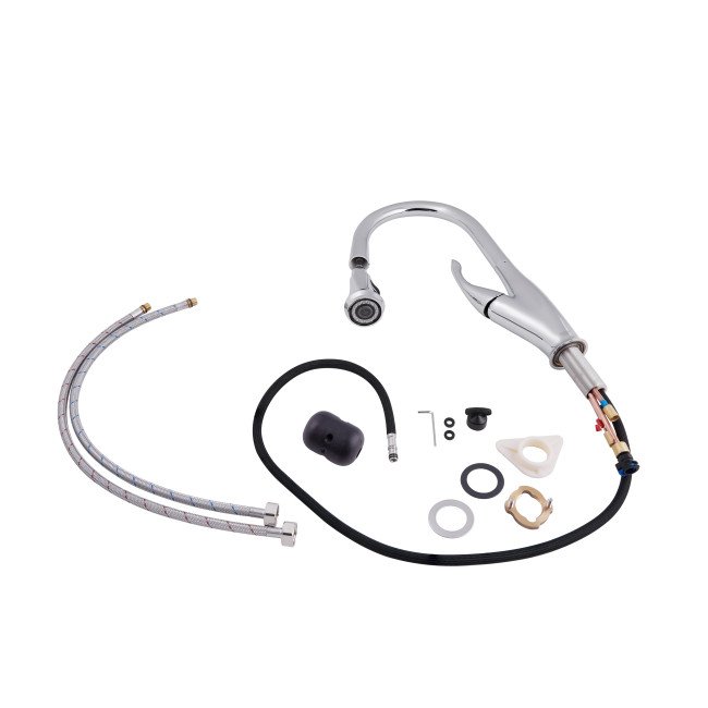 Смеситель для кухни Qtap Swan 9168103UN с выдвижным изливом