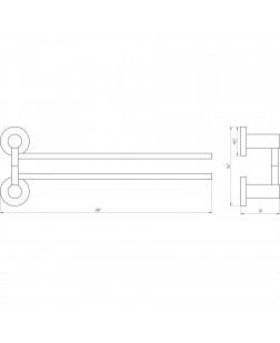 Держатель полотенец Globus Lux SS 8431-2