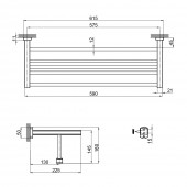 Полка для полотенец Qtap Liberty BLM 1122