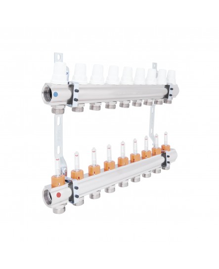 Коллектор Icma 1" 9 выходов, с расходомерами №K013