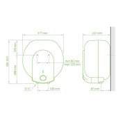 Водонагрівач Tesy Compact Line 10 л над мийкою, мокрий ТЕН 1,5 кВт (GCA1015L52RC) 304136