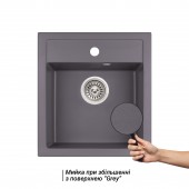 Кухонная мойка Qtap CS 5046 Grey (QT5046GRE471)