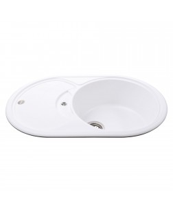 Гранітна мийка Globus Lux LUISE білий 780х500мм-А0007