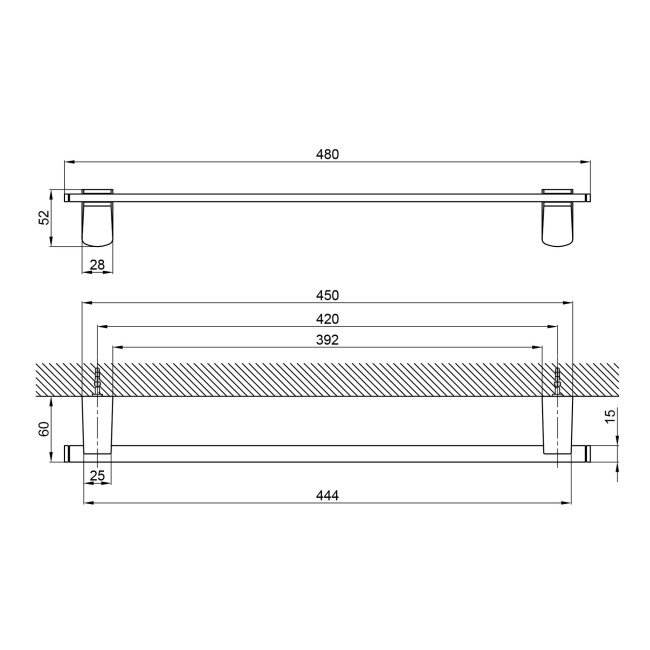 Тримач для рушників Lidz (CRM) 123.01.01 2