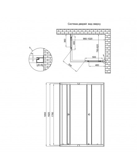 Душова кабіна Lidz Wiezak SC100x80.SAT.LOW.L, скло Linie 4 мм без піддона