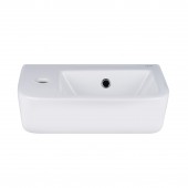 Раковина Qtap Tern 375х245х135 White с донным клапаном QT171110100LW