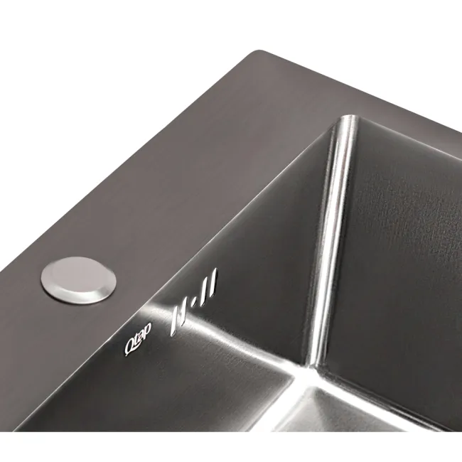 Кухонна мийка Qtap D5050BL 2.7/1.0 мм Black (QTD5050BLPVD10)