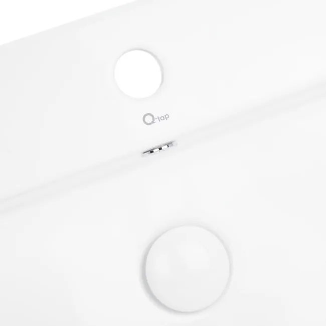 Раковина Qtap Nando 600х420х130 White с донным клапаном QT1211K404W