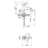 Змішувач для раковини Qtap Rozkos 1055104C Змішувач для раковини Qtap Rozkos 1055104C