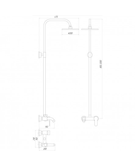 Душевая система Globus Lux GLLR-1111