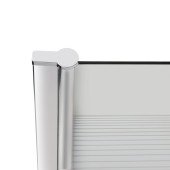 Штора на ванну Lidz Brama SS80x150L.CRM.L стекло Linie 6 мм, левая