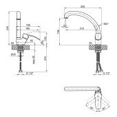Смеситель для кухни Lidz (COL) 40 87 008F-3