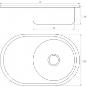 Кухонная мойка Mira MR 7750 E Satin 0.6